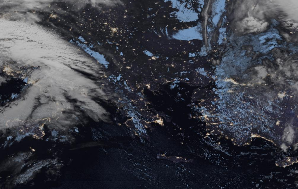 Τελευταία δορυφορική εικόνα νεφοκάλυψης