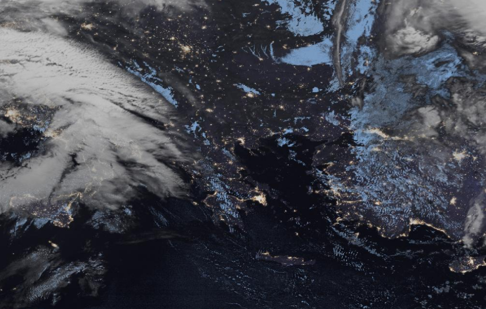 Τελευταία δορυφορική εικόνα νεφοκάλυψης