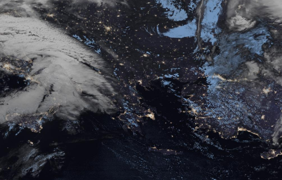 Τελευταία δορυφορική εικόνα νεφοκάλυψης