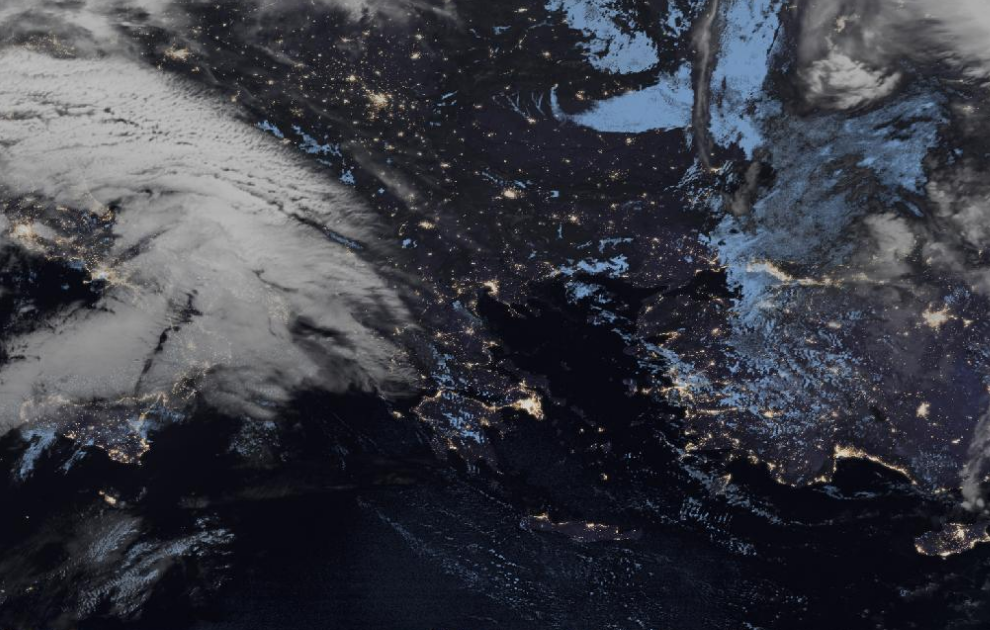 Τελευταία δορυφορική εικόνα νεφοκάλυψης