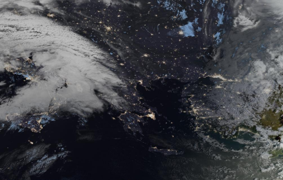 Τελευταία δορυφορική εικόνα νεφοκάλυψης