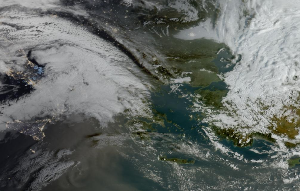 Τελευταία δορυφορική εικόνα νεφοκάλυψης