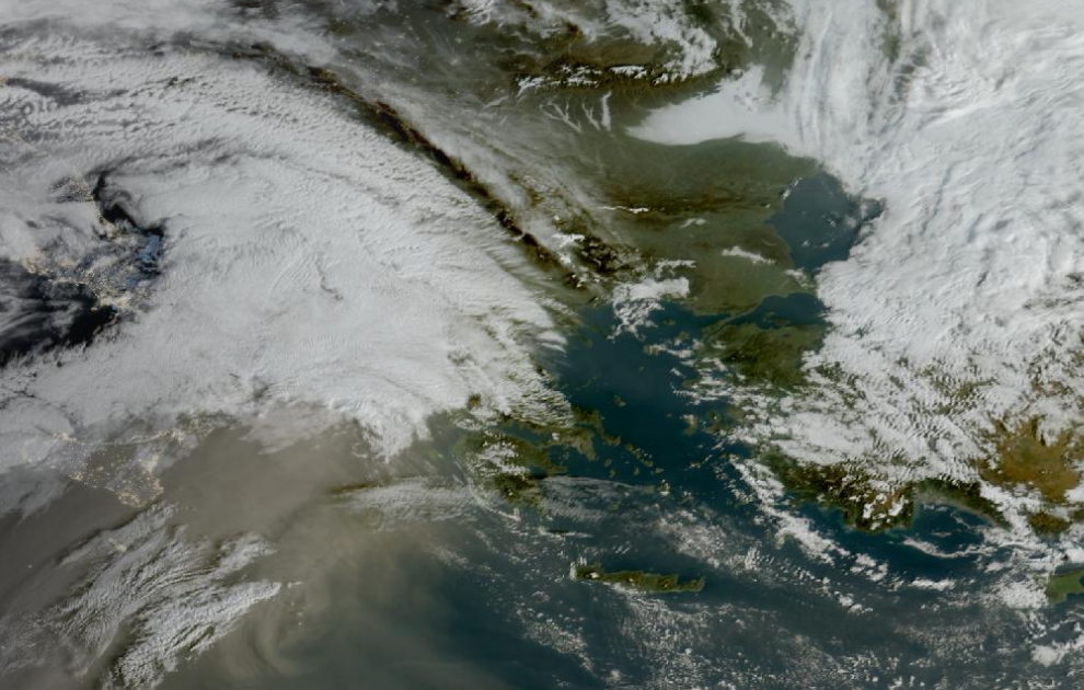 Τελευταία δορυφορική εικόνα νεφοκάλυψης