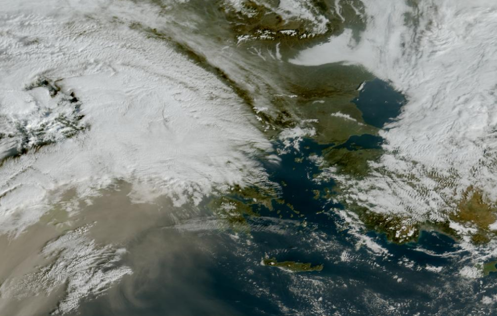 Τελευταία δορυφορική εικόνα νεφοκάλυψης