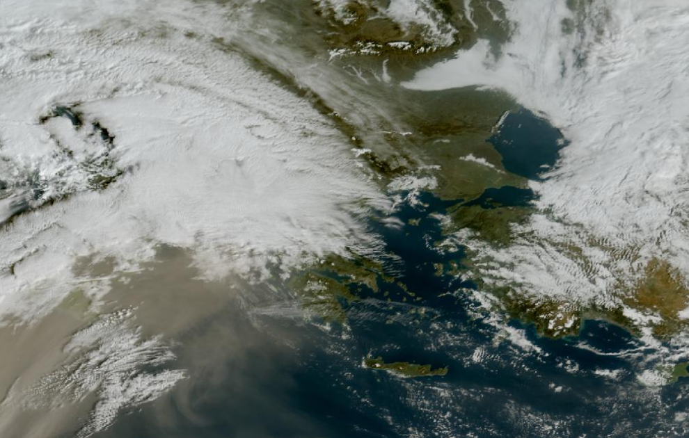 Τελευταία δορυφορική εικόνα νεφοκάλυψης