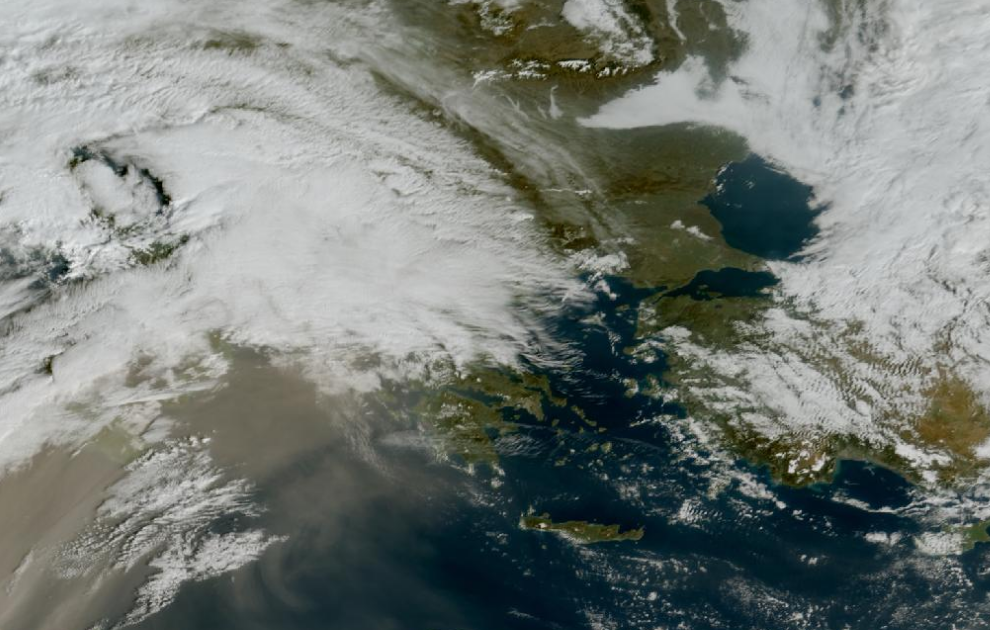 Τελευταία δορυφορική εικόνα νεφοκάλυψης