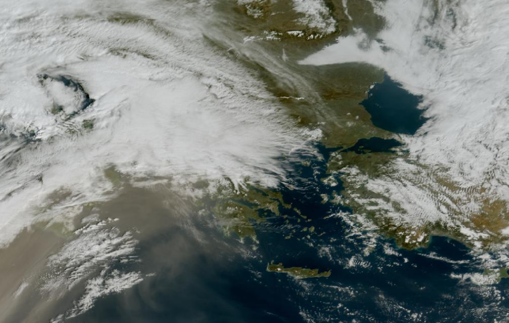 Τελευταία δορυφορική εικόνα νεφοκάλυψης