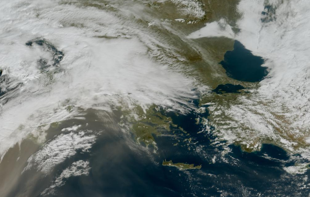 Τελευταία δορυφορική εικόνα νεφοκάλυψης