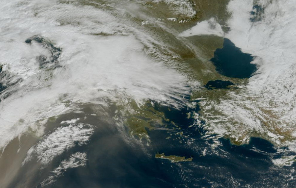 Τελευταία δορυφορική εικόνα νεφοκάλυψης