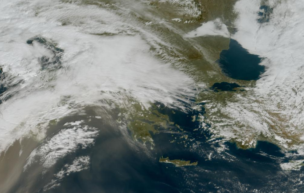 Τελευταία δορυφορική εικόνα νεφοκάλυψης