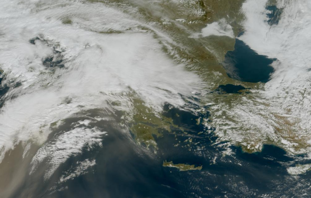 Τελευταία δορυφορική εικόνα νεφοκάλυψης