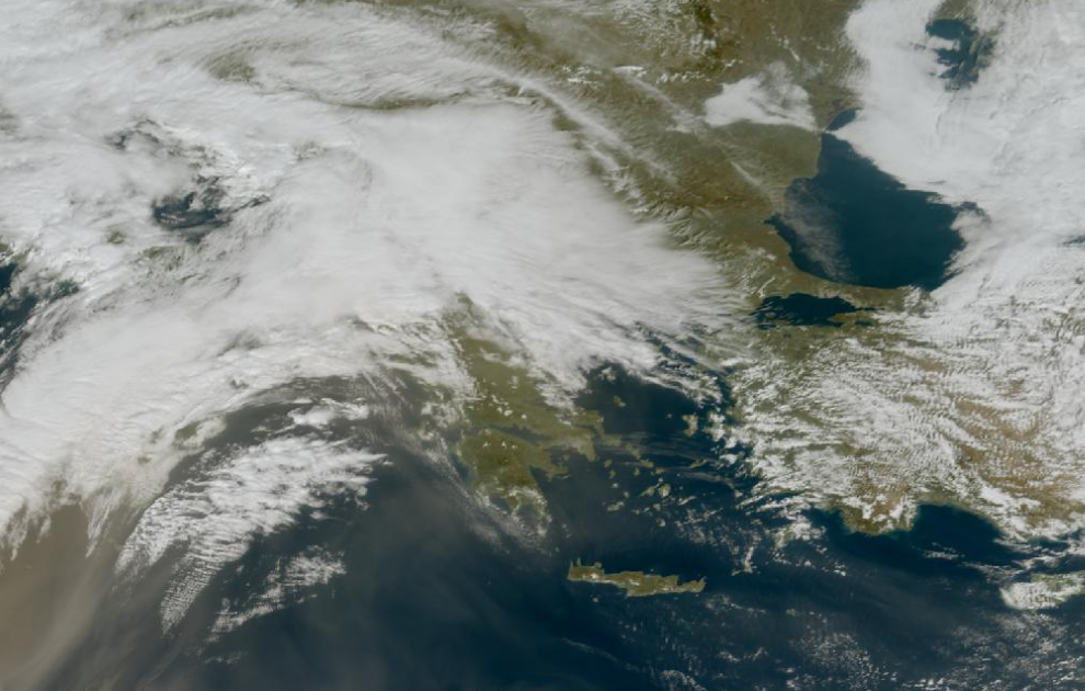 Τελευταία δορυφορική εικόνα νεφοκάλυψης