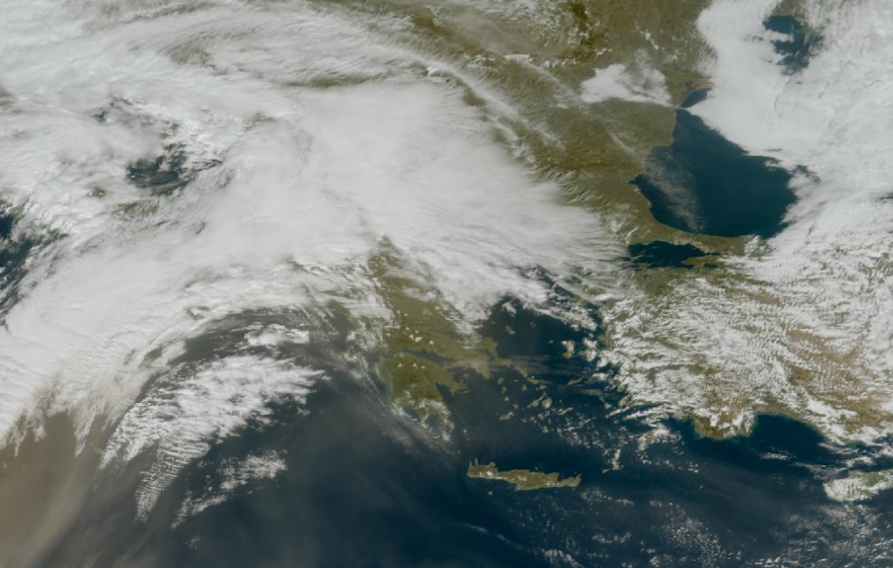 Τελευταία δορυφορική εικόνα νεφοκάλυψης