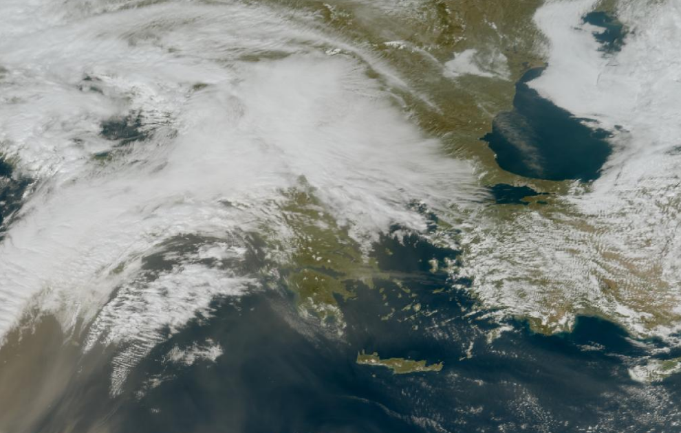 Τελευταία δορυφορική εικόνα νεφοκάλυψης