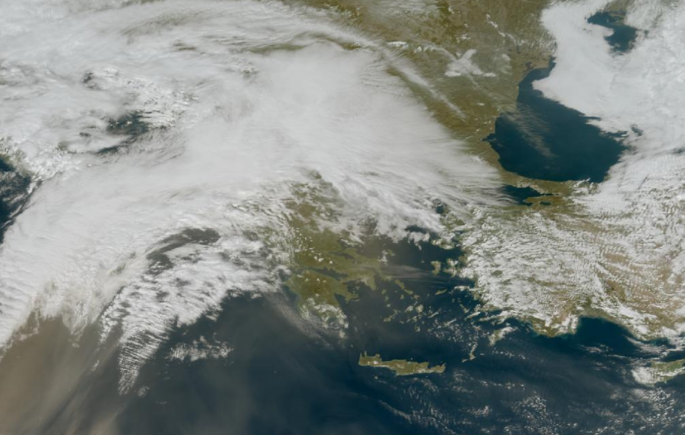 Τελευταία δορυφορική εικόνα νεφοκάλυψης