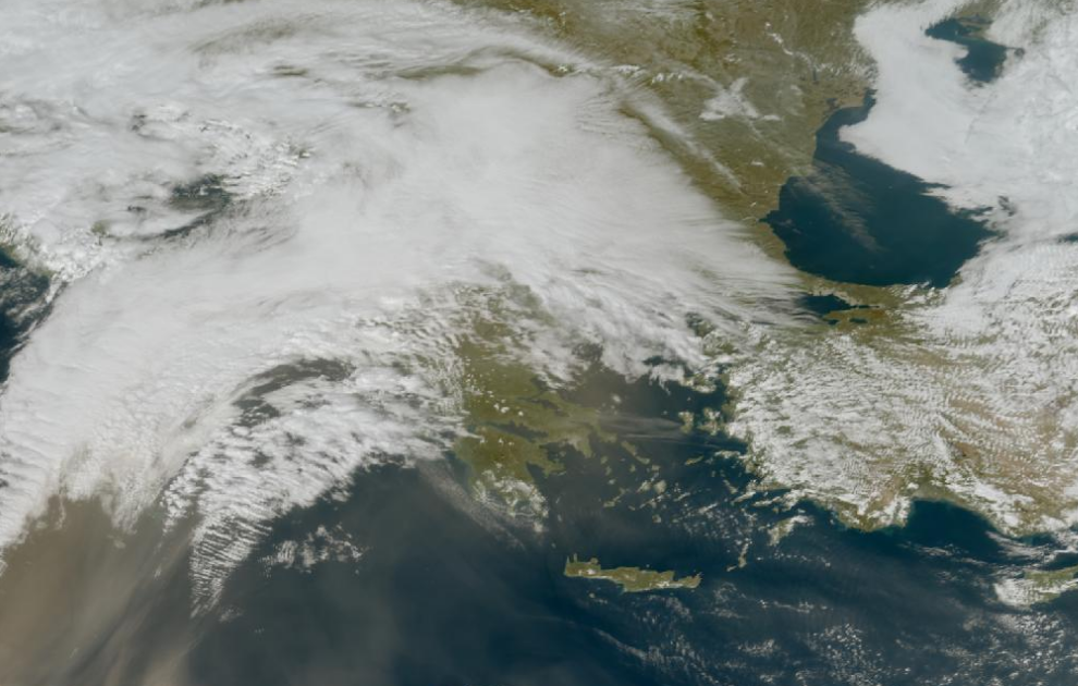 Τελευταία δορυφορική εικόνα νεφοκάλυψης