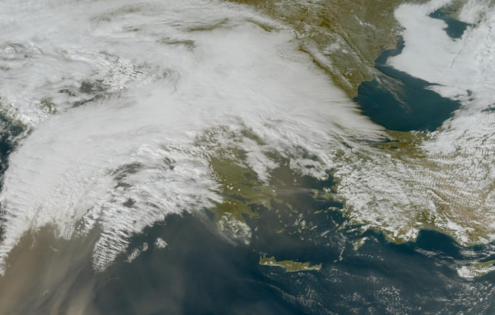 Τελευταία δορυφορική εικόνα νεφοκάλυψης