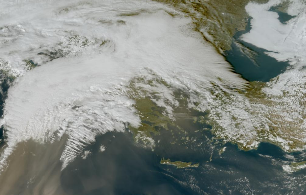 Τελευταία δορυφορική εικόνα νεφοκάλυψης