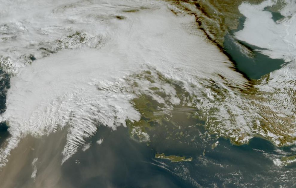 Τελευταία δορυφορική εικόνα νεφοκάλυψης