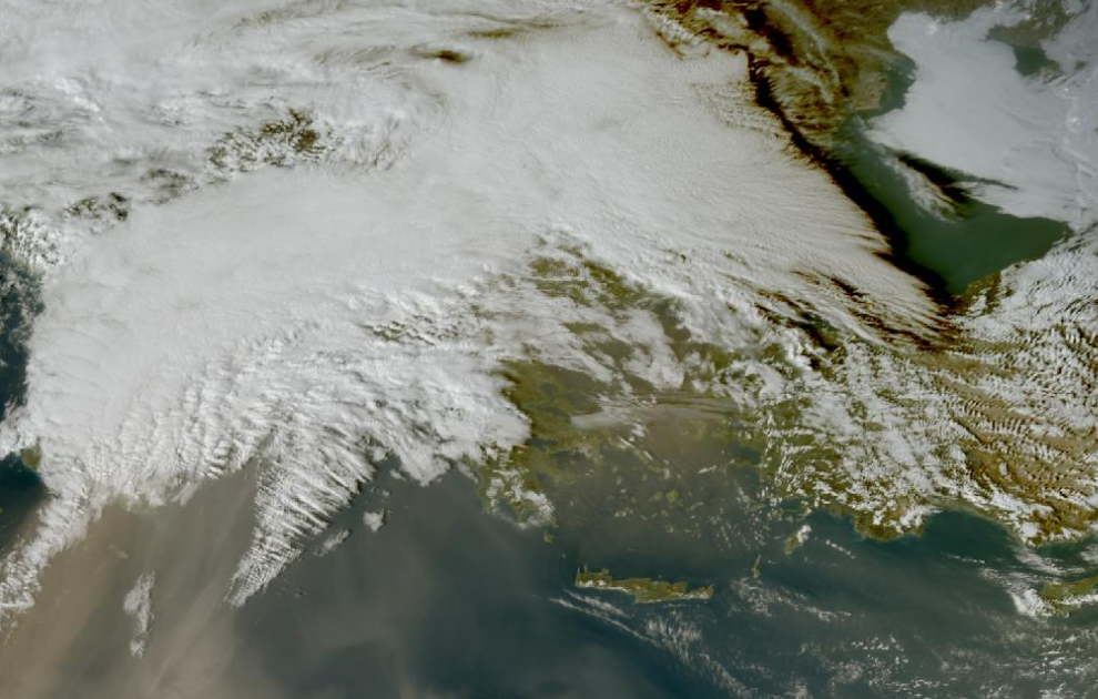 Τελευταία δορυφορική εικόνα νεφοκάλυψης