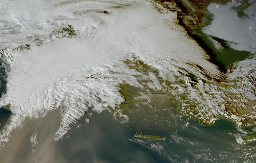 Τελευταία δορυφορική εικόνα νεφοκάλυψης