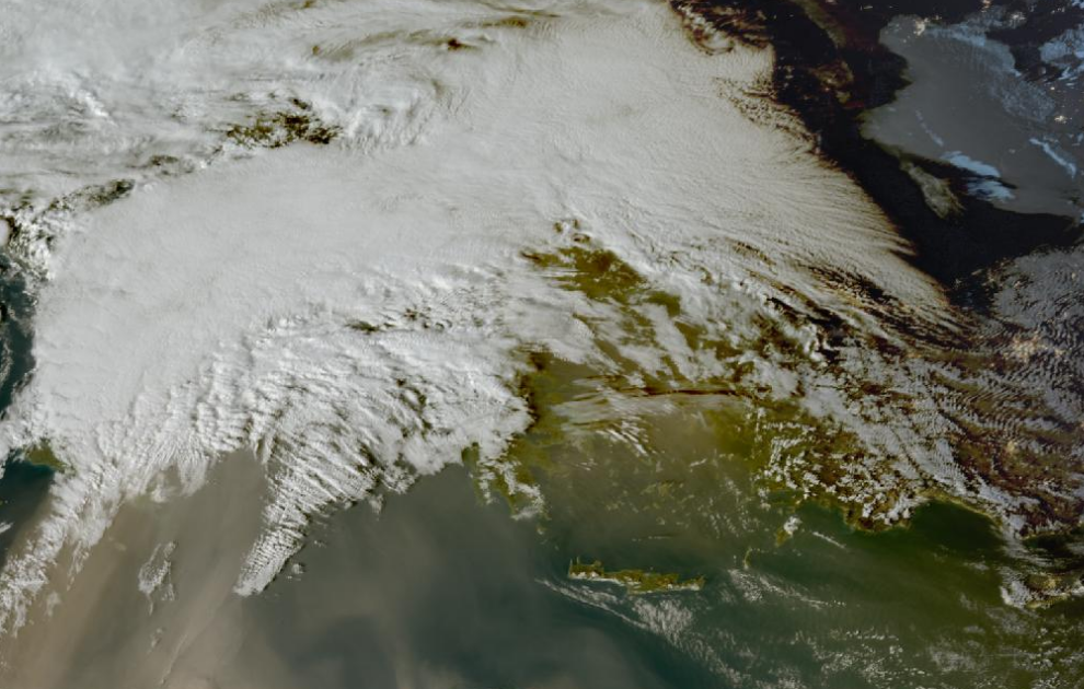 Τελευταία δορυφορική εικόνα νεφοκάλυψης