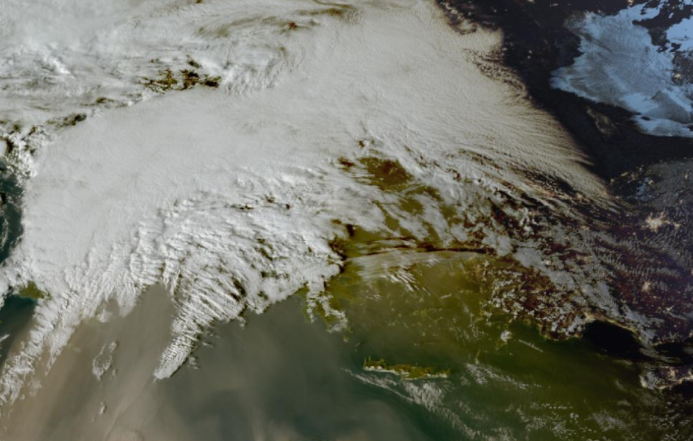 Τελευταία δορυφορική εικόνα νεφοκάλυψης