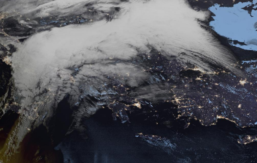 Τελευταία δορυφορική εικόνα νεφοκάλυψης