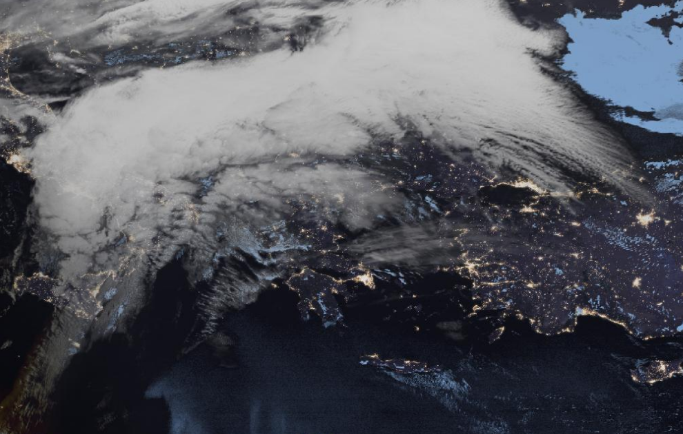 Τελευταία δορυφορική εικόνα νεφοκάλυψης