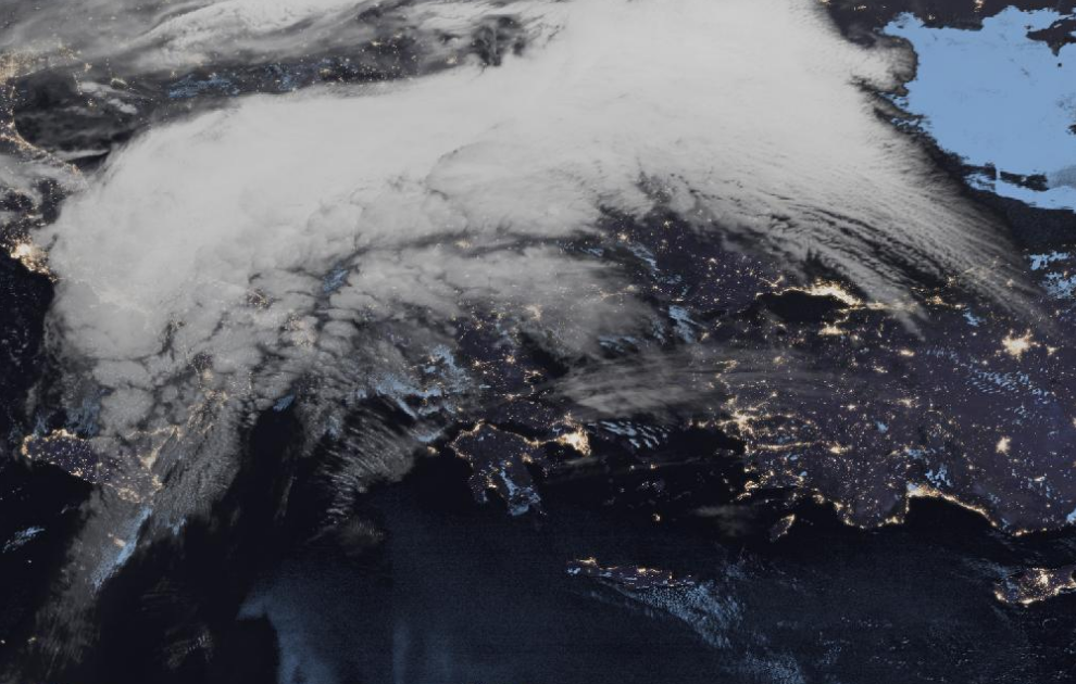 Τελευταία δορυφορική εικόνα νεφοκάλυψης