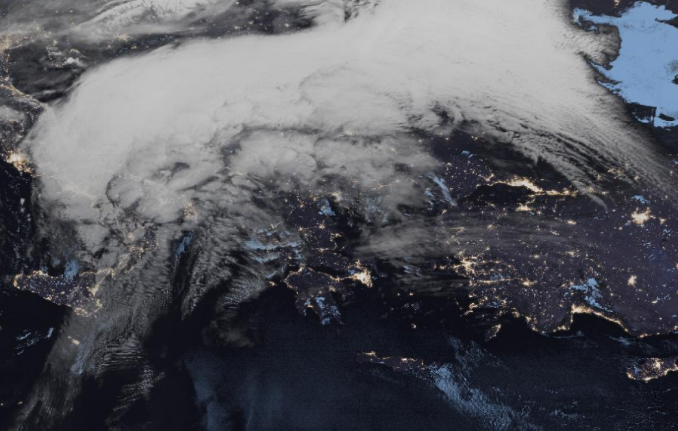 Τελευταία δορυφορική εικόνα νεφοκάλυψης