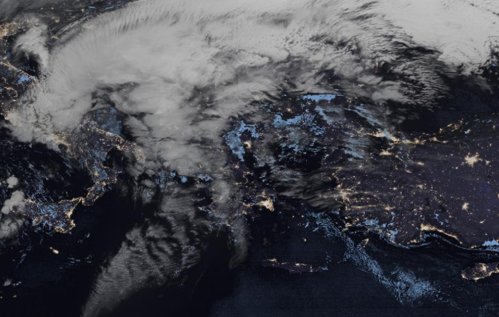 Τελευταία δορυφορική εικόνα νεφοκάλυψης