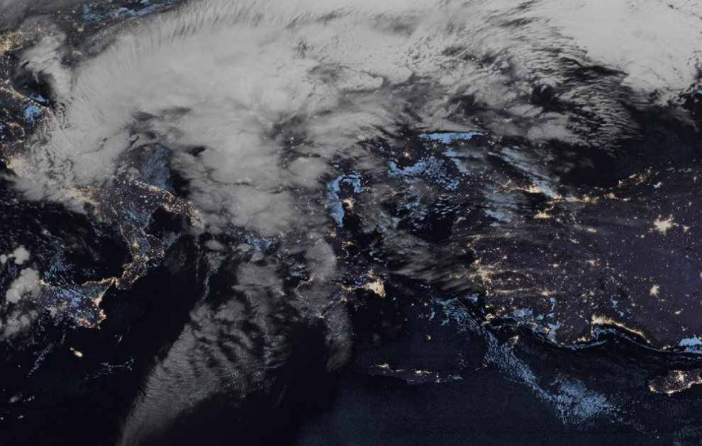 Τελευταία δορυφορική εικόνα νεφοκάλυψης