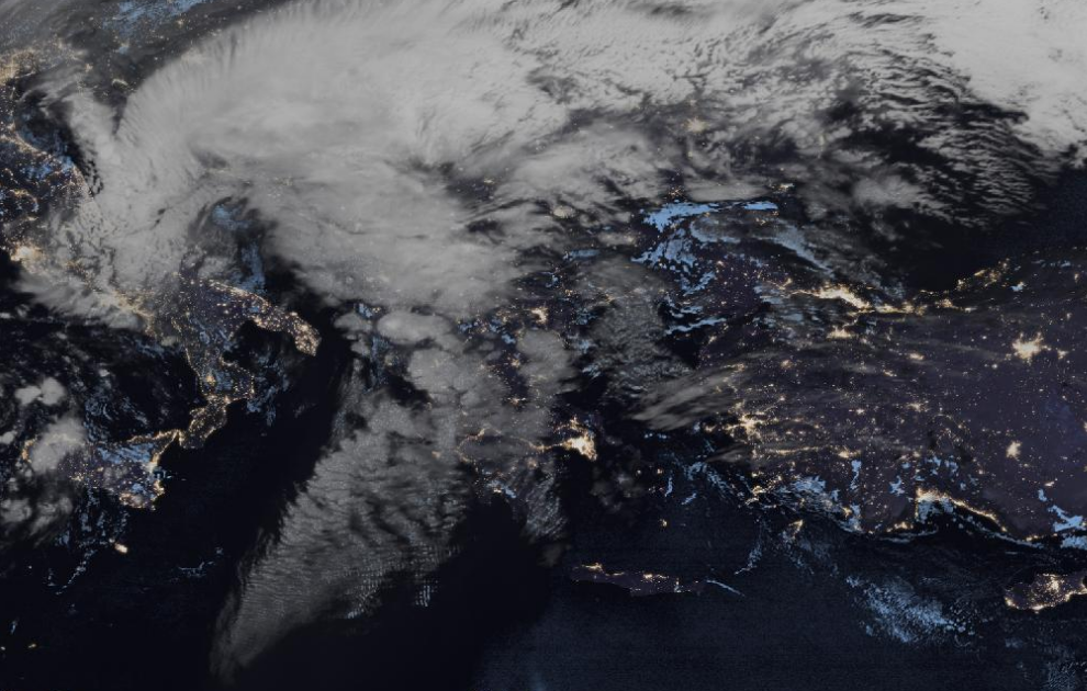 Τελευταία δορυφορική εικόνα νεφοκάλυψης