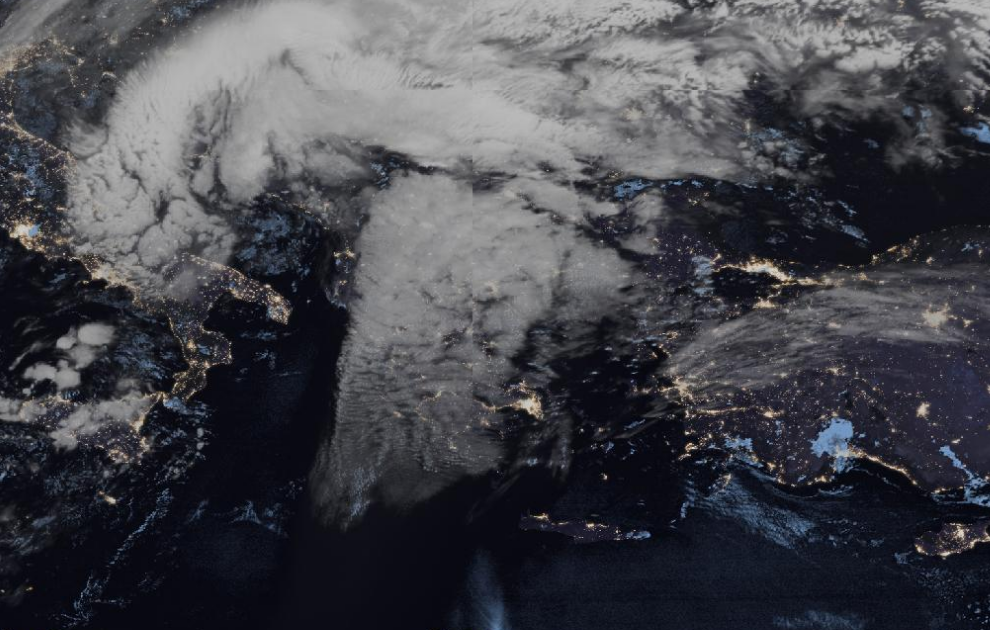 Τελευταία δορυφορική εικόνα νεφοκάλυψης