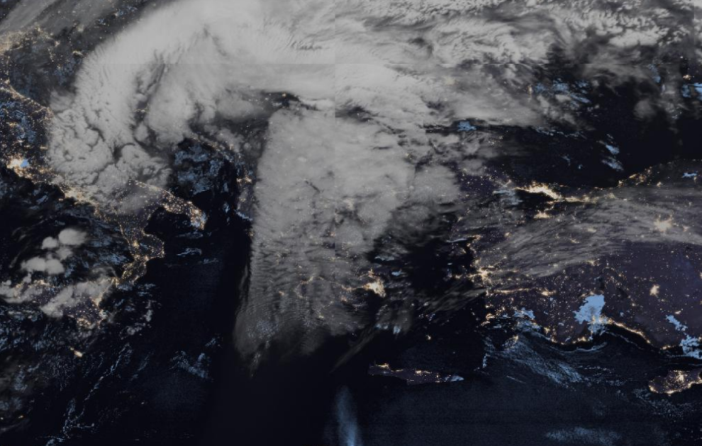 Τελευταία δορυφορική εικόνα νεφοκάλυψης