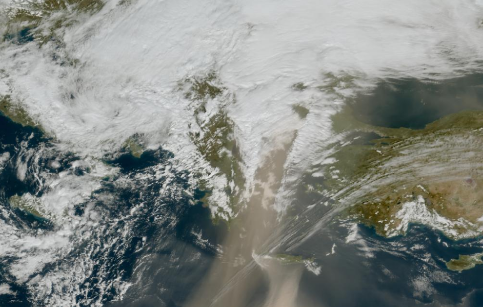 Τελευταία δορυφορική εικόνα νεφοκάλυψης