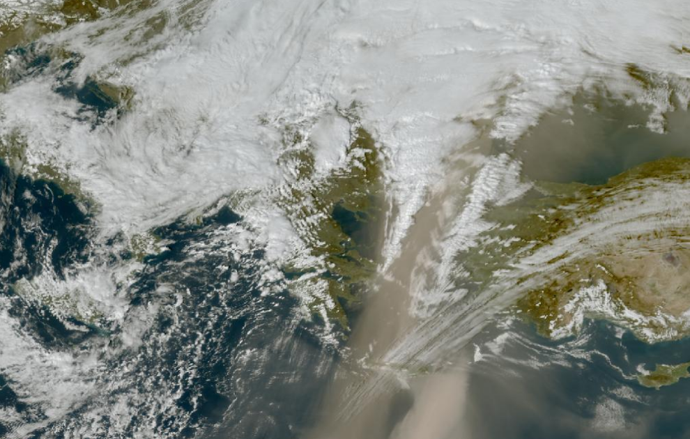 Τελευταία δορυφορική εικόνα νεφοκάλυψης