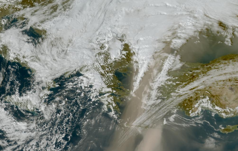 Τελευταία δορυφορική εικόνα νεφοκάλυψης