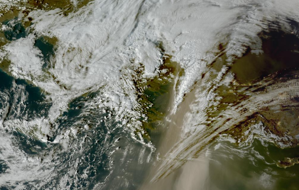 Τελευταία δορυφορική εικόνα νεφοκάλυψης