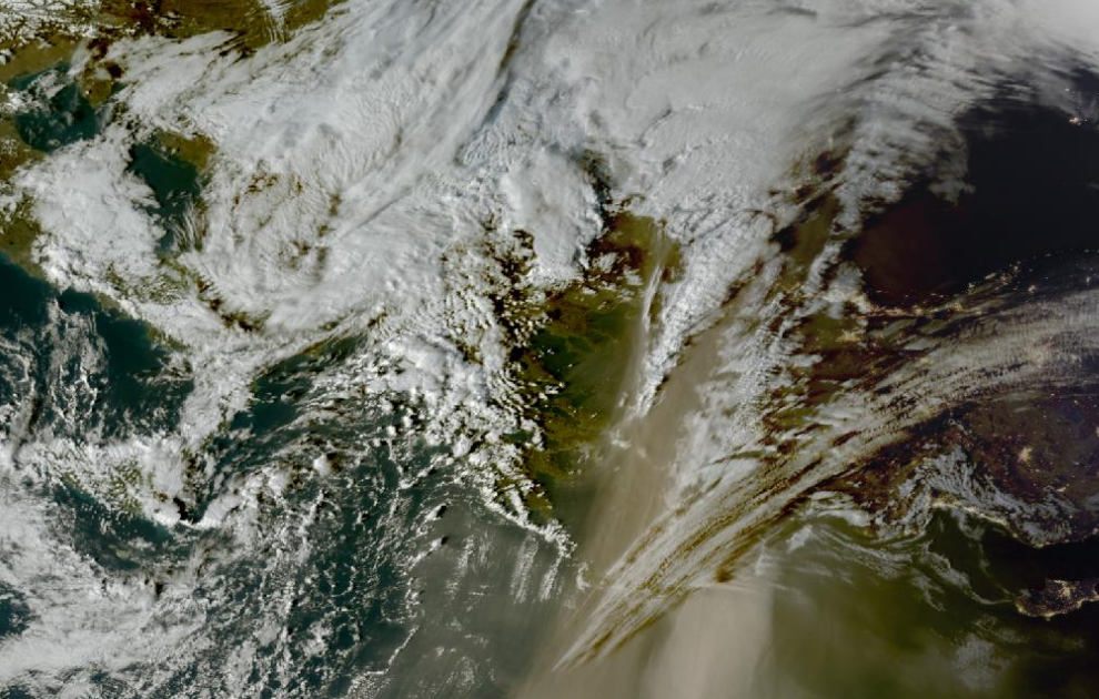 Τελευταία δορυφορική εικόνα νεφοκάλυψης