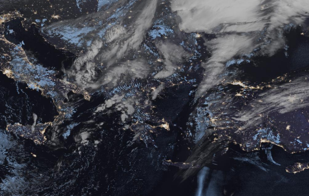 Τελευταία δορυφορική εικόνα νεφοκάλυψης