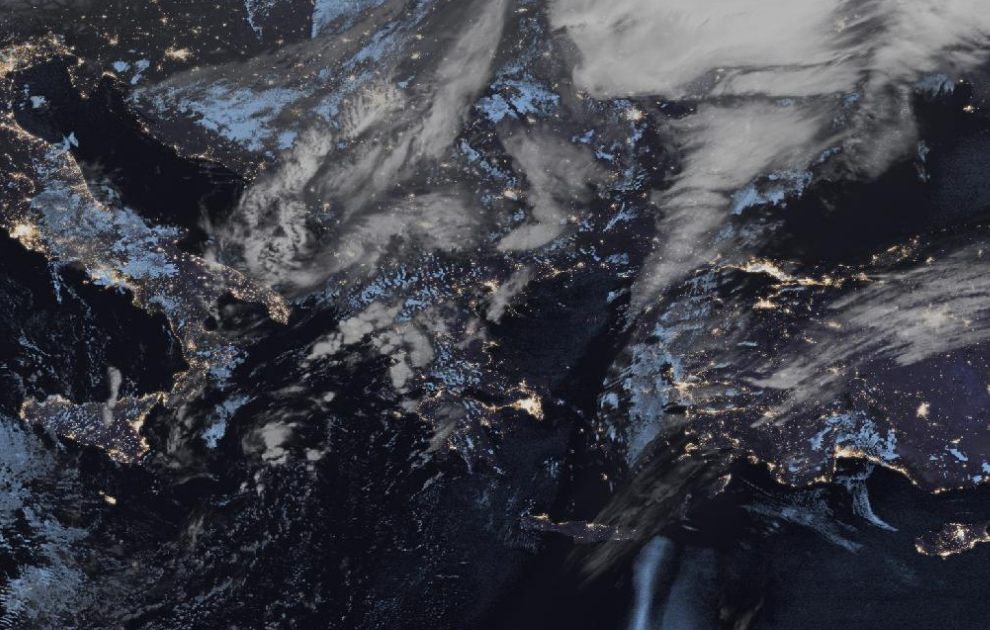 Τελευταία δορυφορική εικόνα νεφοκάλυψης