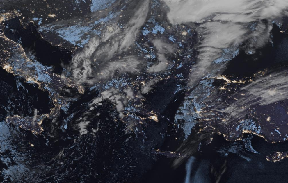 Τελευταία δορυφορική εικόνα νεφοκάλυψης