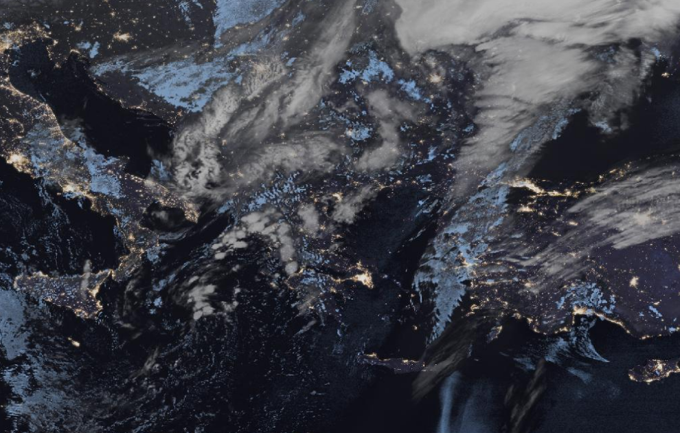 Τελευταία δορυφορική εικόνα νεφοκάλυψης