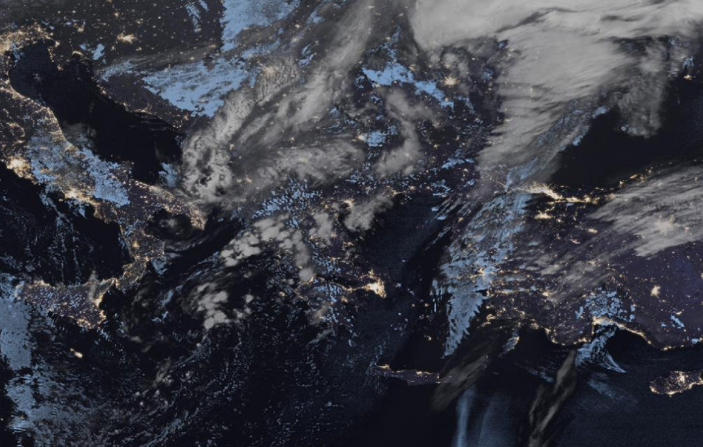 Τελευταία δορυφορική εικόνα νεφοκάλυψης