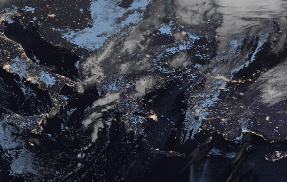 Τελευταία δορυφορική εικόνα νεφοκάλυψης