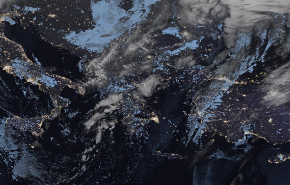 Τελευταία δορυφορική εικόνα νεφοκάλυψης