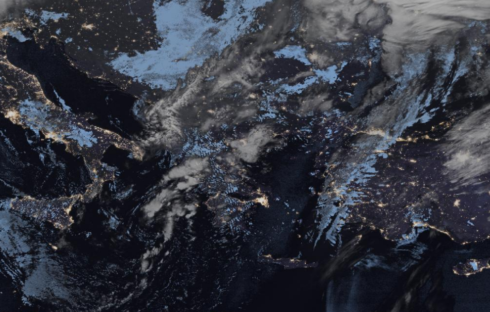 Τελευταία δορυφορική εικόνα νεφοκάλυψης