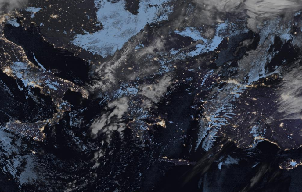 Τελευταία δορυφορική εικόνα νεφοκάλυψης